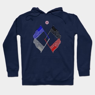 EMBLEM n 4 FLAGS Front Hoodie